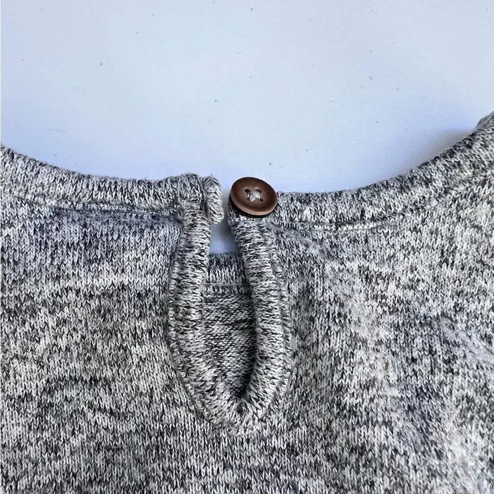 Old Navy Toddler Girl Gray Jumpsuit Months Bottom Snap Buttons 6-12 months